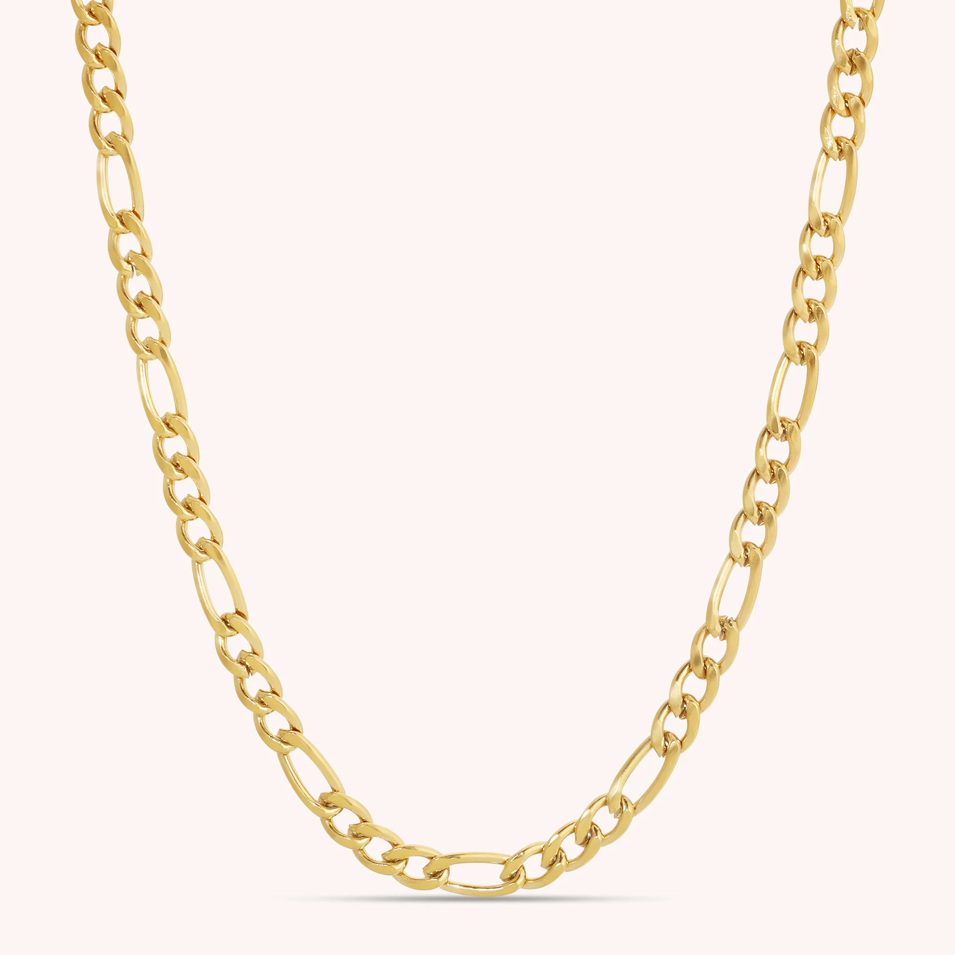 Stainless Steel Figaro Chain Necklace 3mm