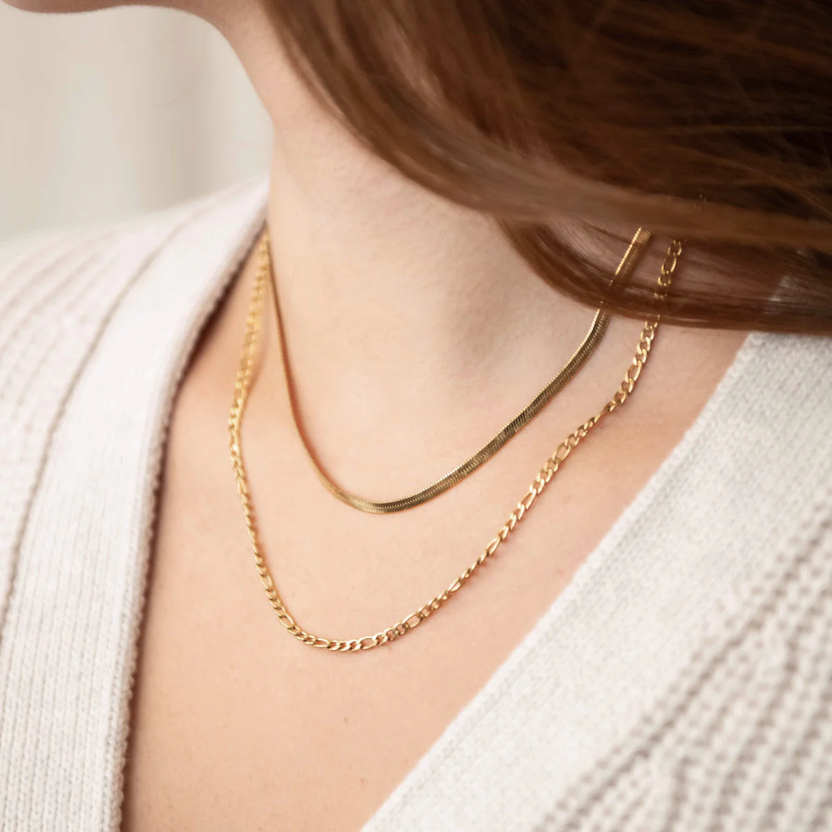 Stainless Steel Figaro Chain Necklace 3mm