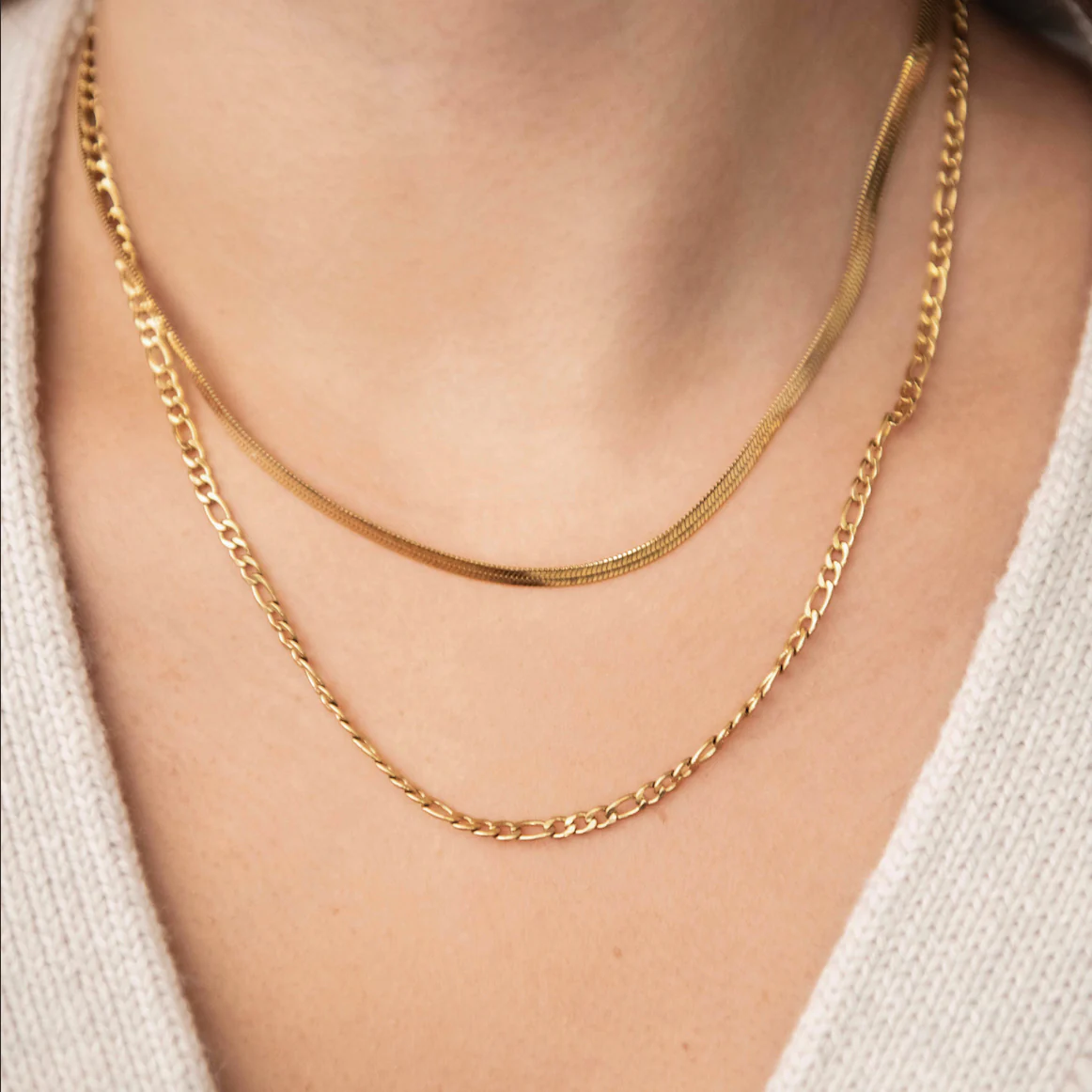 Stainless Steel Figaro Chain Necklace 3mm