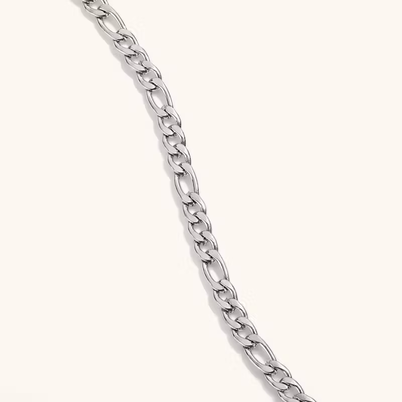 Stainless Steel Figaro Chain Necklace 3mm