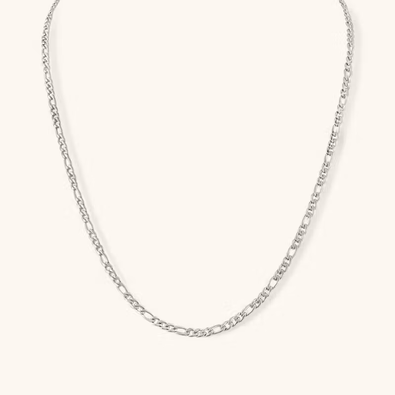 Stainless Steel Figaro Chain Necklace 3mm