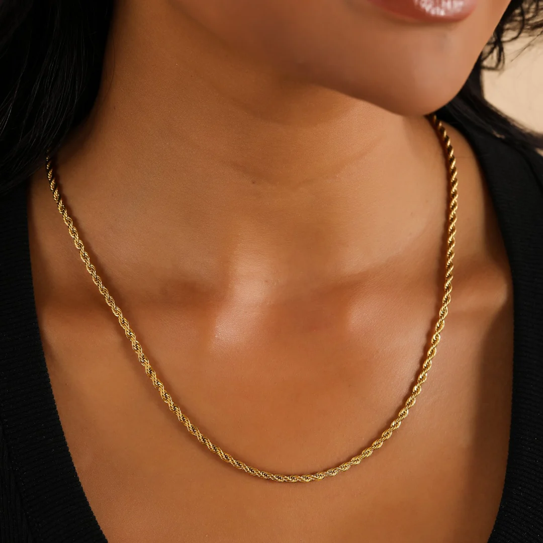 Stainless Steel Rope Chain Necklace 3mm