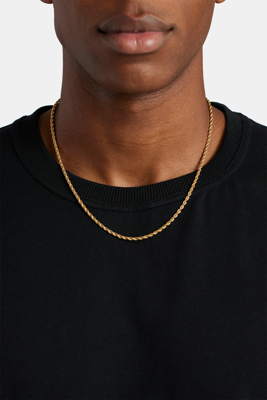 Stainless Steel Rope Chain Necklace 3mm