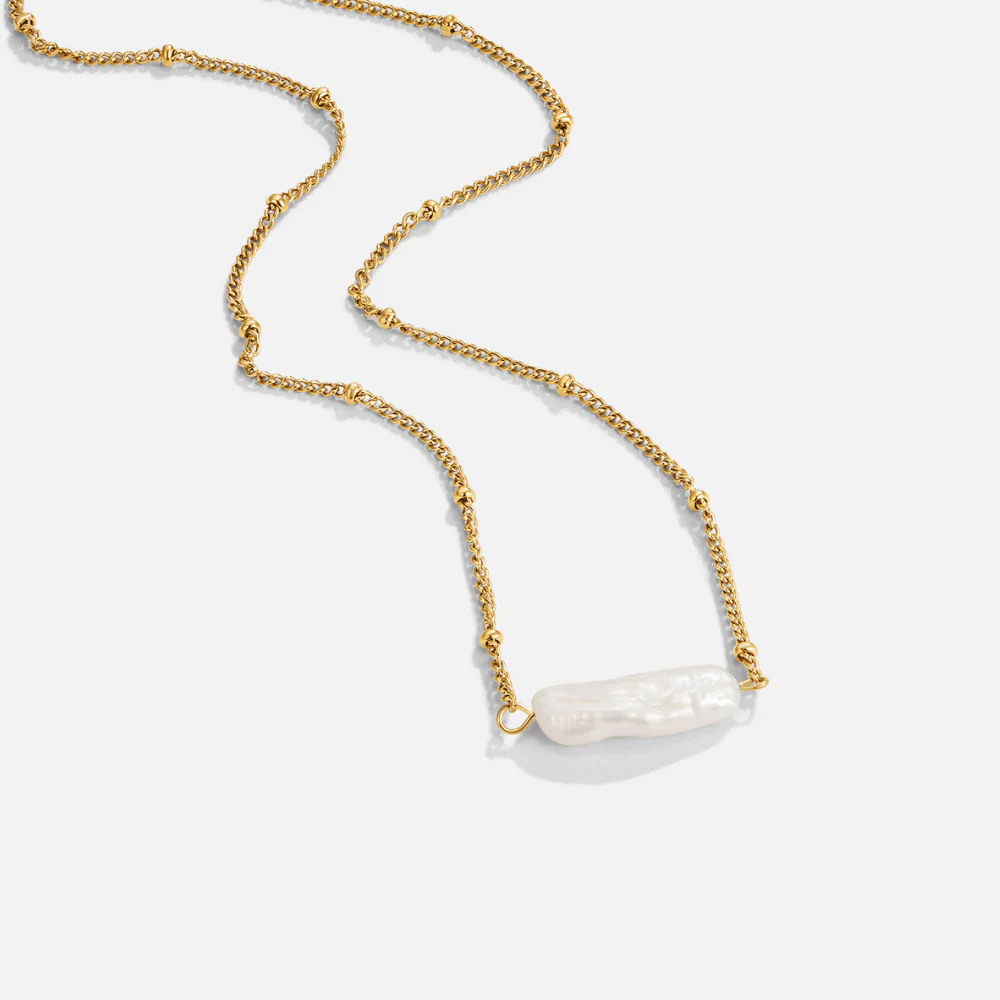 Natural Baroque Pearl Necklace Adjustable