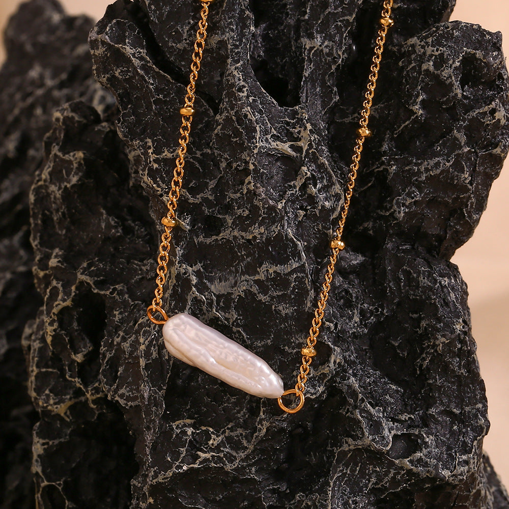Natural Baroque Pearl Necklace Adjustable