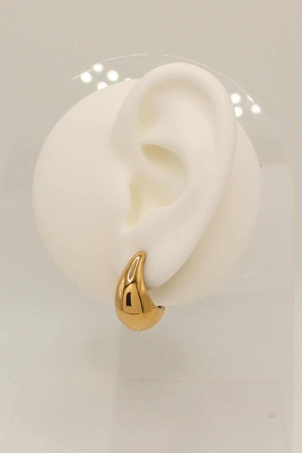PVD Gold Stainless Steel Teardrop Earring Stud