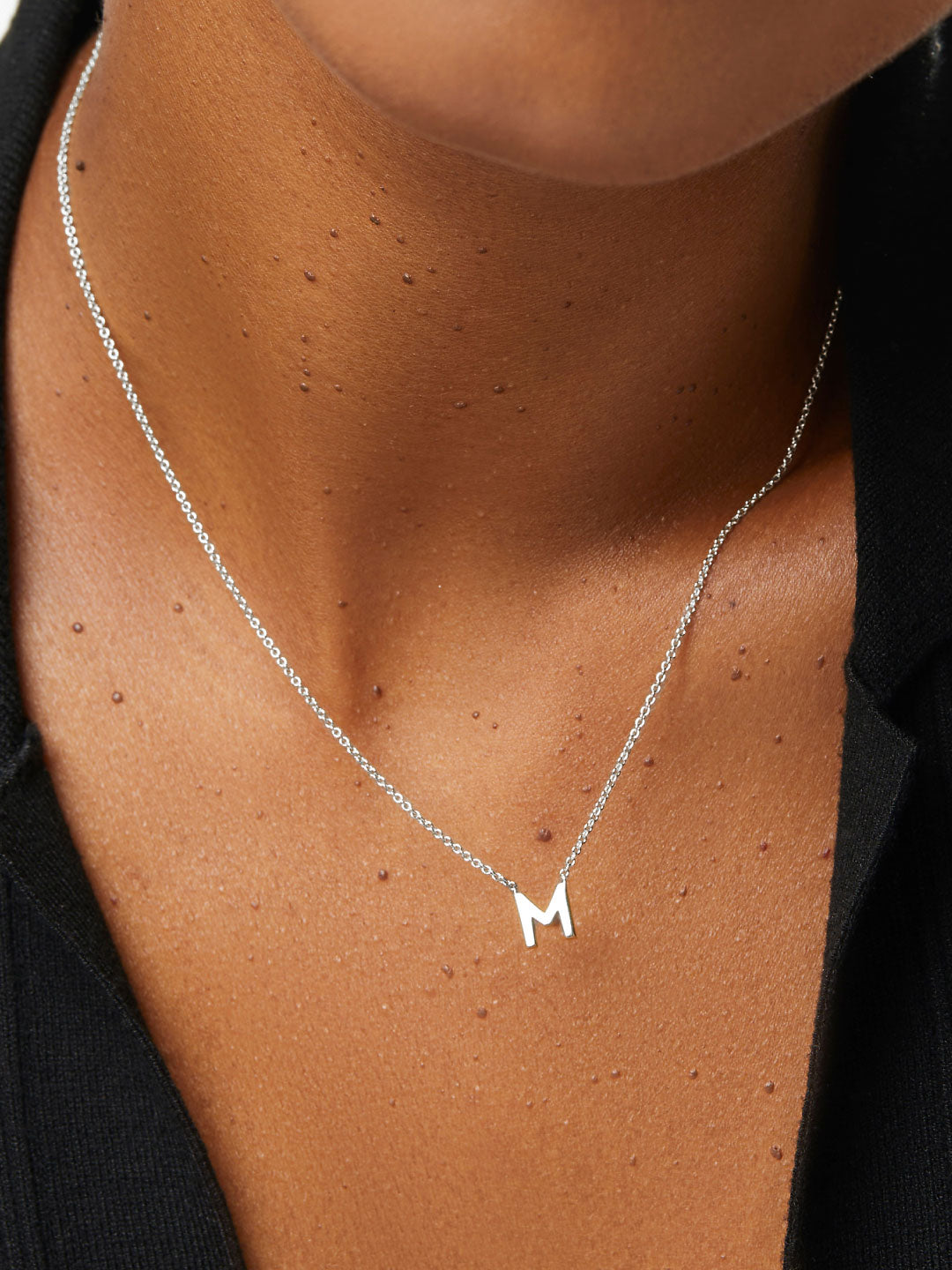 Dainty Stainless Steel Initial Letter Necklace