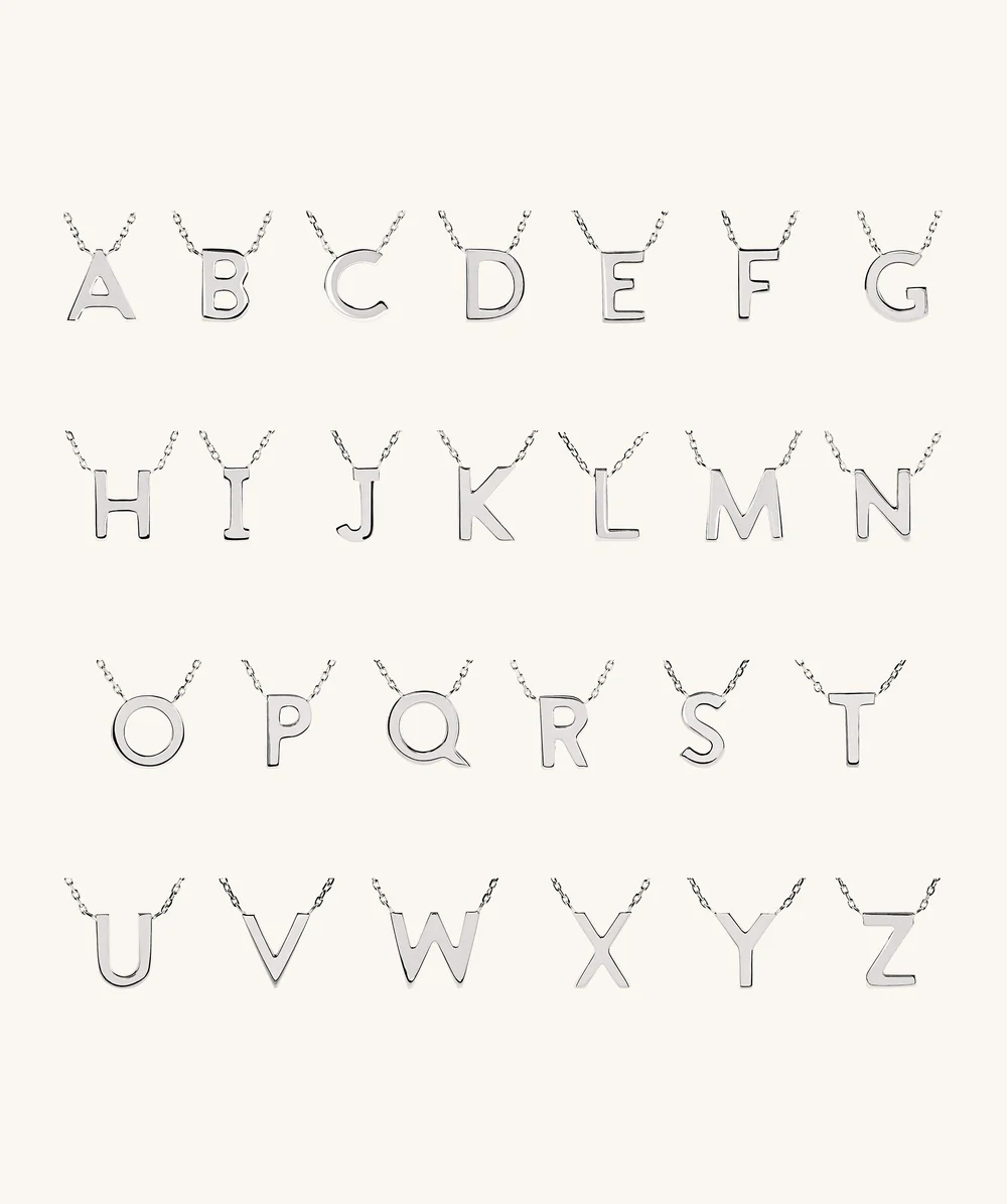Dainty Stainless Steel Initial Letter Necklace