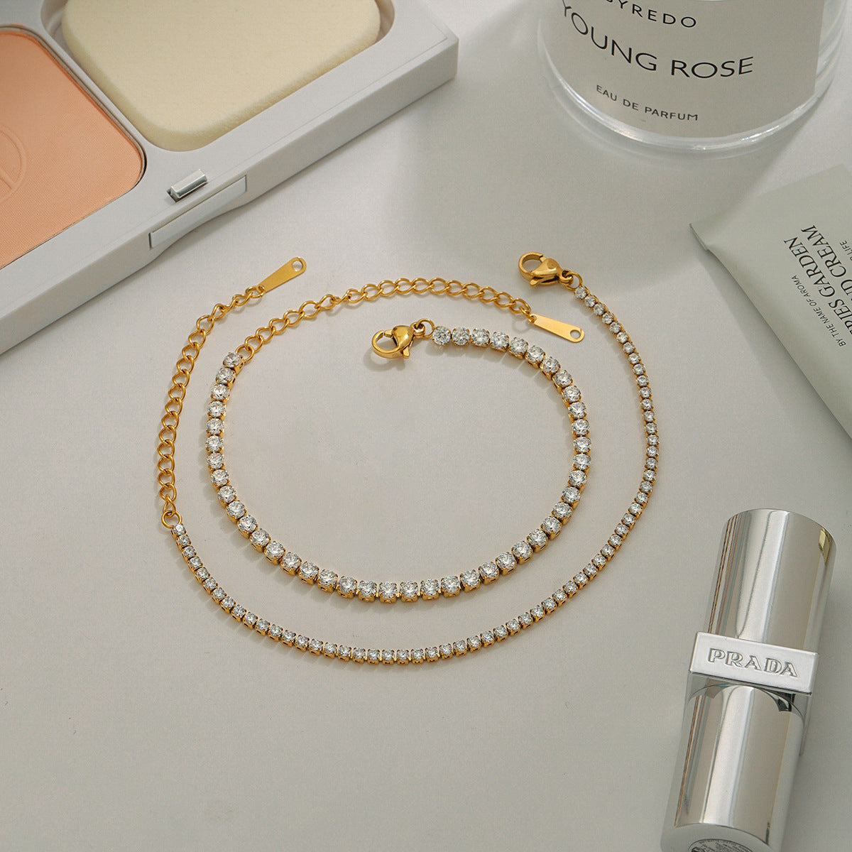 Gold CZ Tennis Bracelet