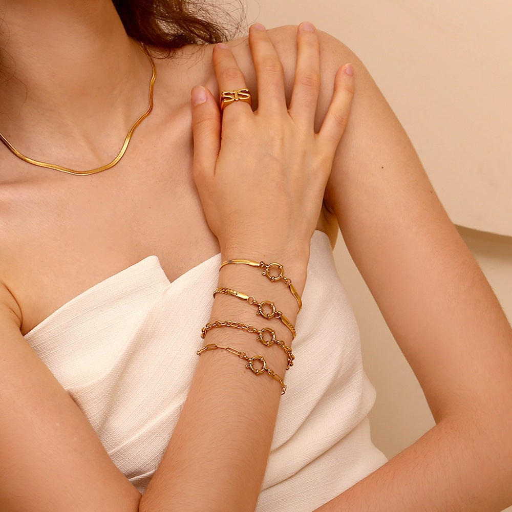 Spring Ring Rolo Chain Bracelet