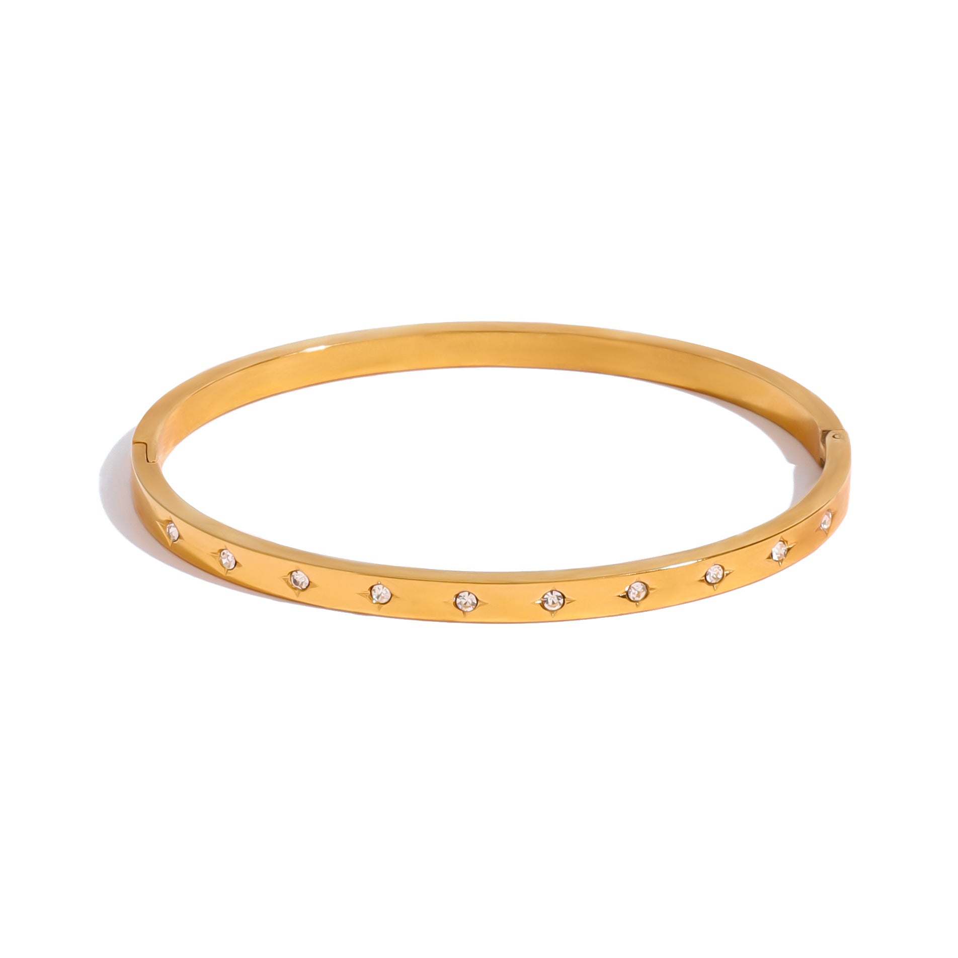 Twinkle Star CZ Bangle Bracelet