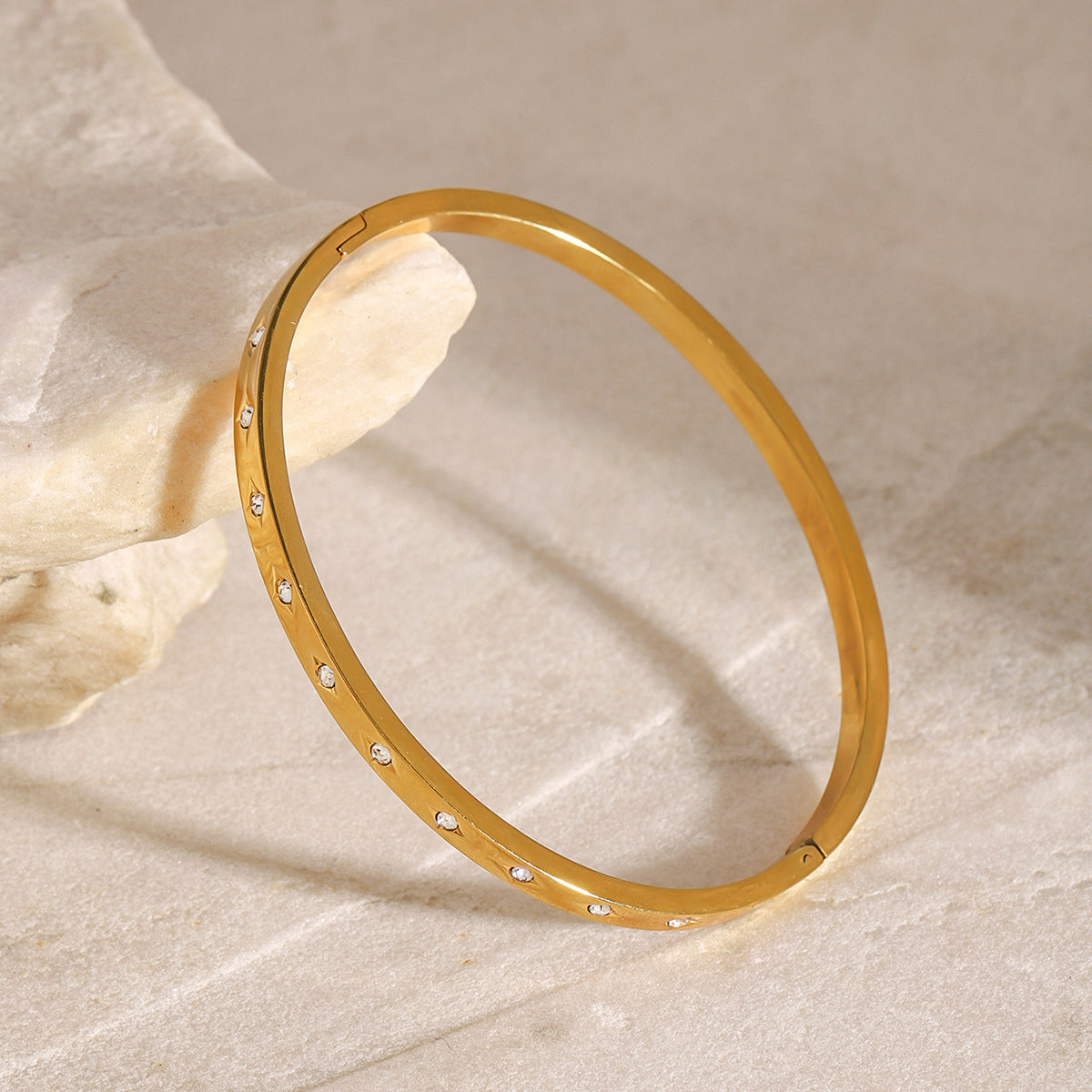 Twinkle Star CZ Bangle Bracelet