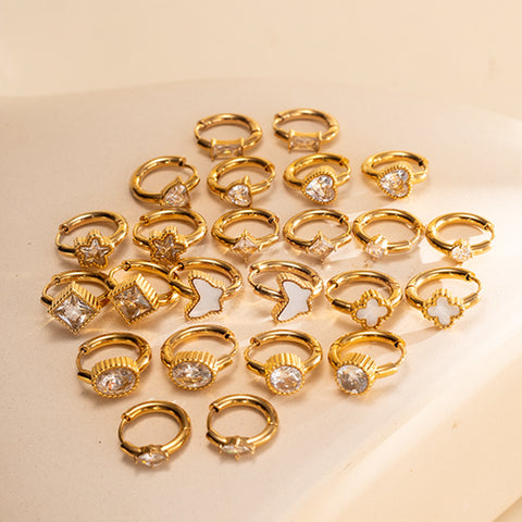 Stainless Steel Circle Dangle Earrings for Women | Gold Plated & more | Wholesale