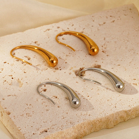 Stainless Steel Teardrop Dangle Earrings for Women | Plated | Wholesale