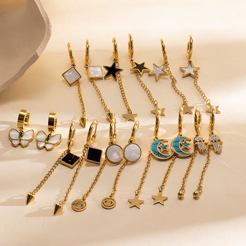 Stainless Steel Tassel Dangle Earrings for Women | Plated | Wholesale