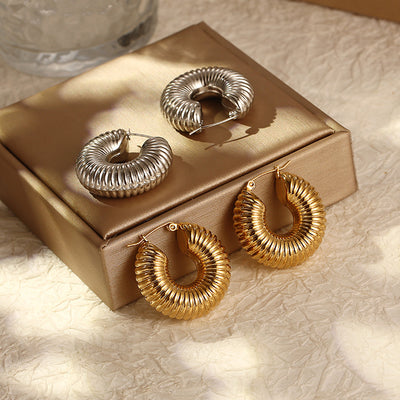 Stainless Steel Drop Earrings