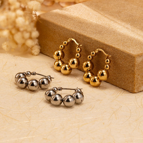 Stainless Steel Circle Dangle Earrings for Women | Gold Plated & more | Wholesale