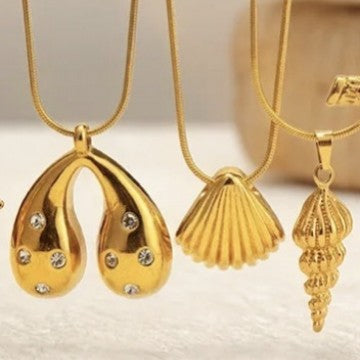 قلادة سلسلة بصليب من ستانلس ستيل 304 للنساء | مطلي | جملة