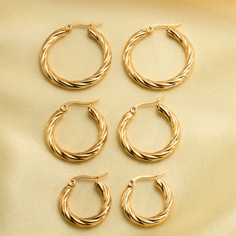 Stainless Steel Circle Dangle Earrings for Women | Plated | Wholesale