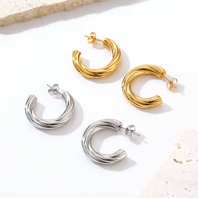 Stainless Steel Drop Earrings