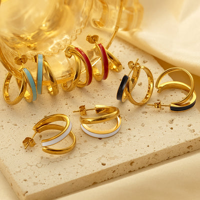 Stainless Steel Drop Earrings