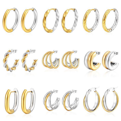 Stainless Steel Ear Cuff Earrings