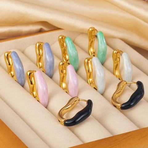 304 Stainless Steel Teardrop Dangle Earrings for Women | 18K Gold Plated | Wholesale