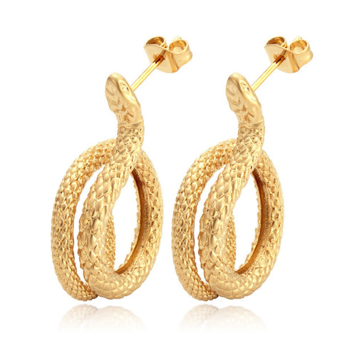 Stainless Steel Circle Stud Earrings for Women | 18K Gold Plated | Wholesale