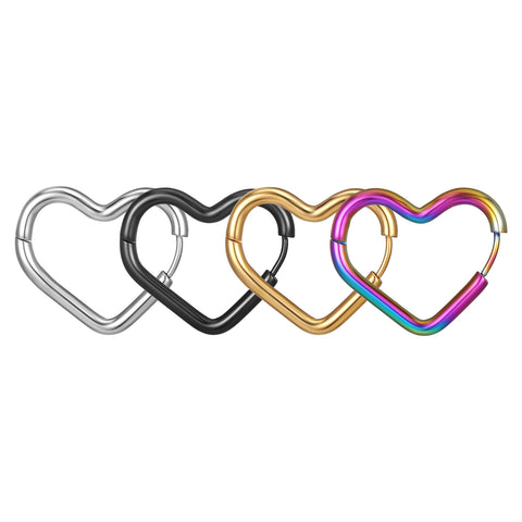 Stainless Steel Heart Ear Cuff Earrings for Women | Plated | Wholesale