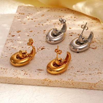 Stainless Steel Drop Earrings
