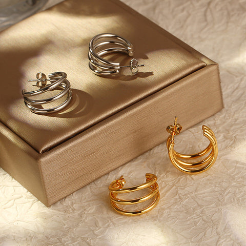 304 Stainless Steel Irregular Dangle Earrings for Women | Plated | Wholesale
