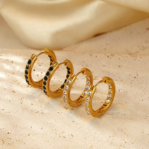 304 Stainless Steel Hoop Dangle Earrings for Women | Gold Plated | Wholesale