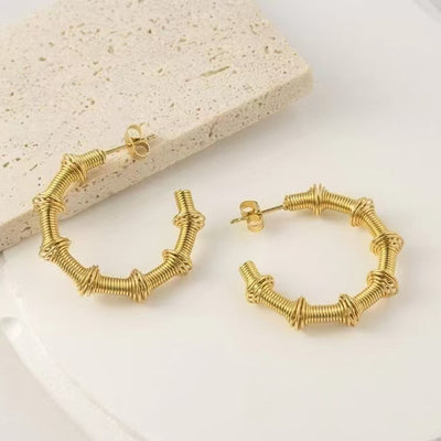 Stainless Steel Dangle Earrings detail view