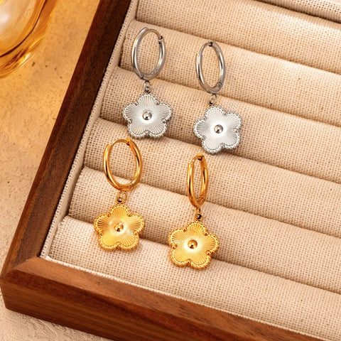 Stainless Steel Teardrop Dangle Earrings for Women | Plated | Wholesale