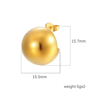 Stainless Steel Circle Drop Earrings for Women | Plated | Wholesale