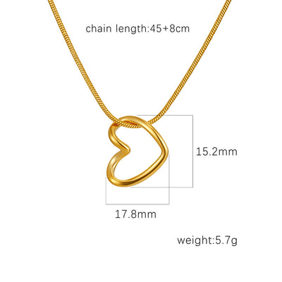 Stainless Steel Heart Chain Necklace for Women | Plated | Wholesale